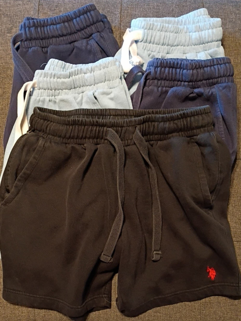 U.S. Polo Association Men's Drawstring Cotton/Polyester FleeShorts with Pony